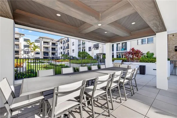 a outdoor space with furniture