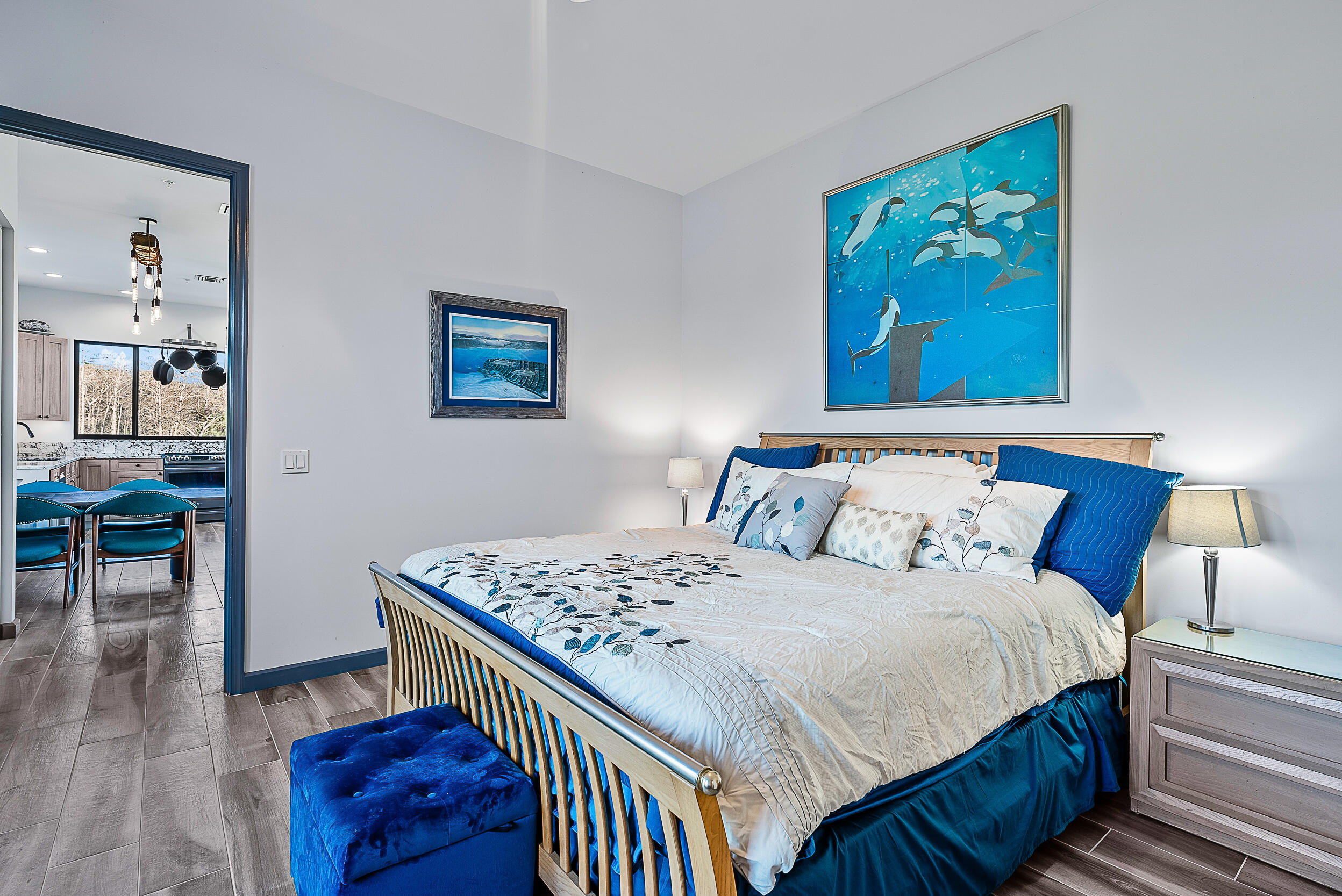 2986 Southwest Trailside Path Stuart, FL 34997 - Photo 14 of 40 a bedroom view with a bed and wooden floor