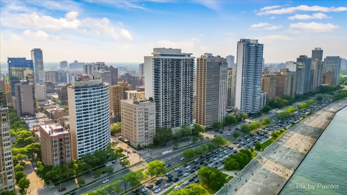 1150 North Lake Shore Drive, Unit 19A Chicago, IL 60611 - Photo 30 of 34 a view of a city with tall buildings
