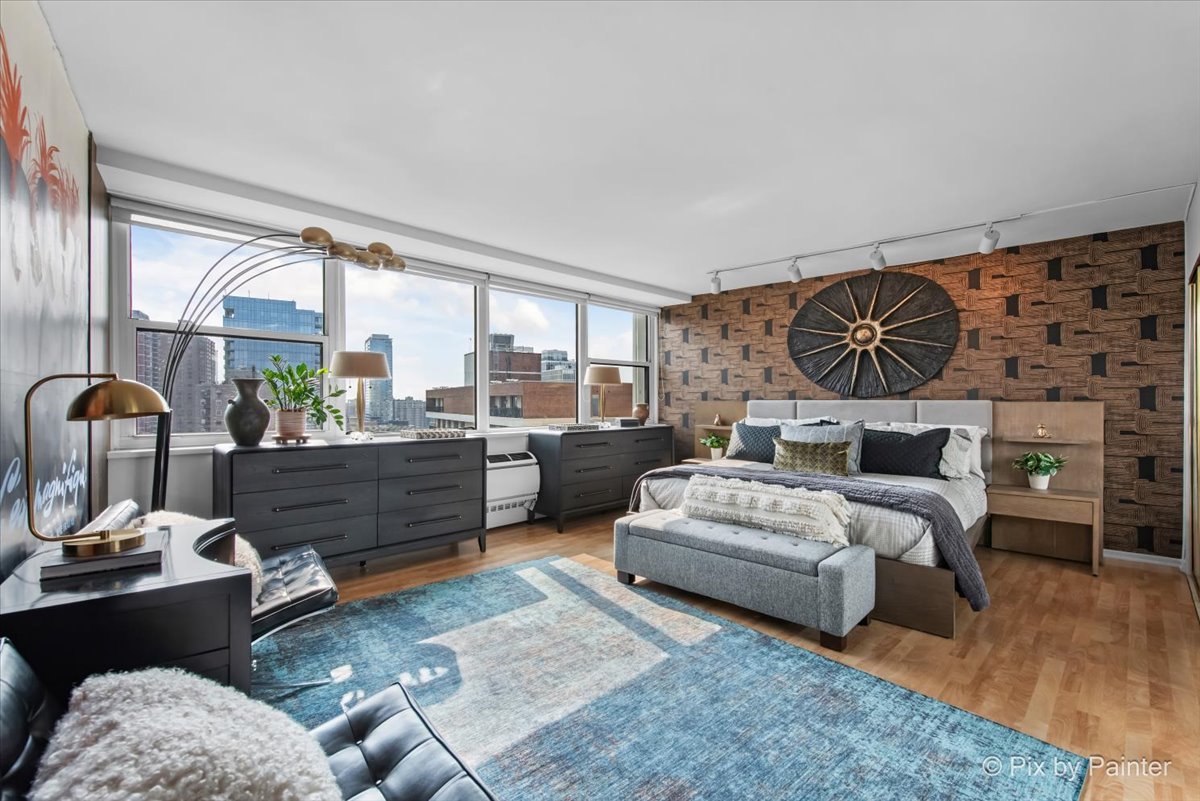 1150 North Lake Shore Drive, Unit 19A Chicago, IL 60611 - Photo 8 of 34 a living room with furniture fireplace and window