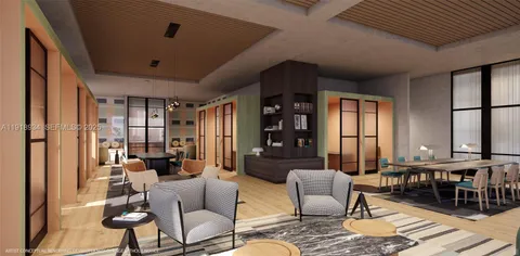 a living room with furniture and a couch