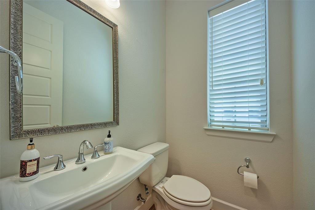 1141 Tea Olive Lane Dallas, TX 75212 - Photo 9 of 18 a bathroom with a sink a toilet and a mirror