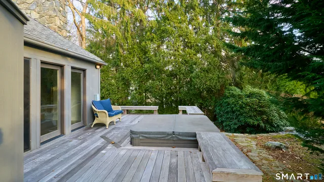 a view of a lake with a yard