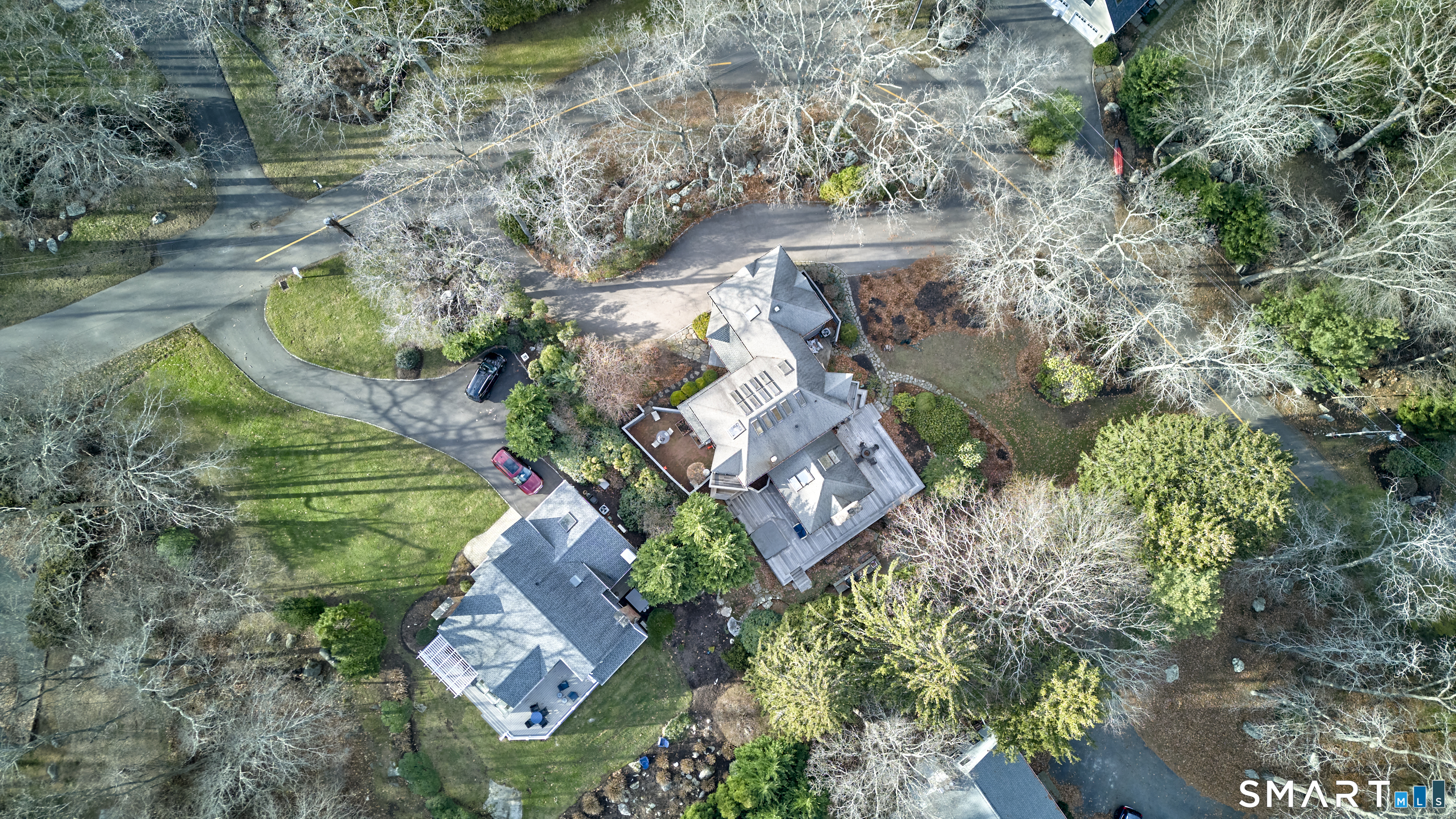 19 Money Point Road Stonington, CT 06355 - Photo 34 of 34 an aerial view of a house with a yard
