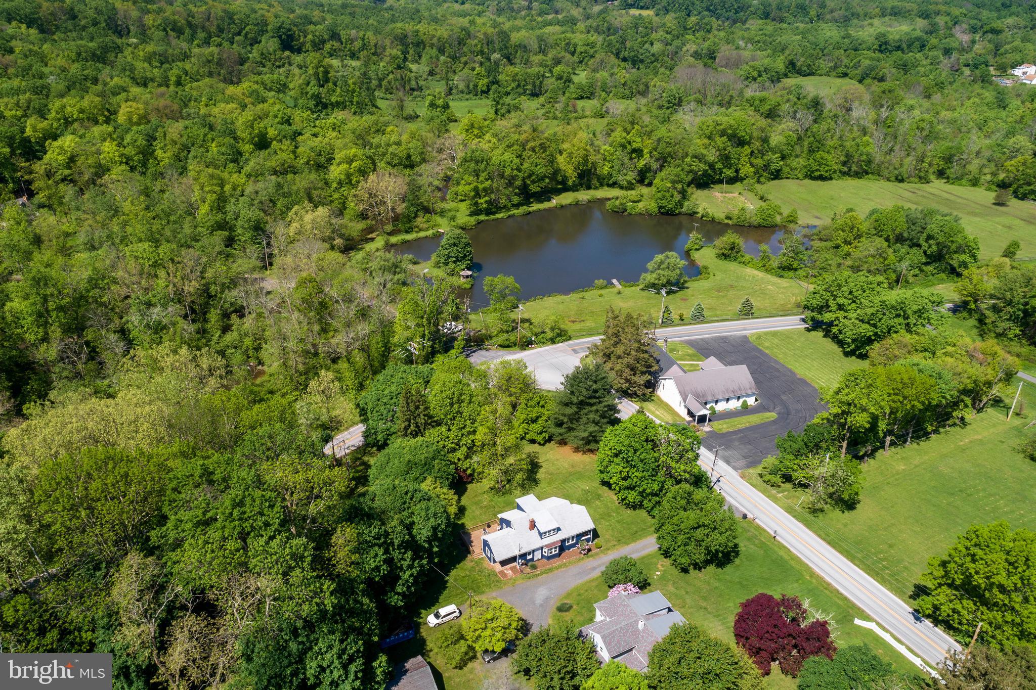 2190 School Road Pottstown, PA 19465 - Photo 30 of 30 an aerial view of residential house with outdoor space and lake view