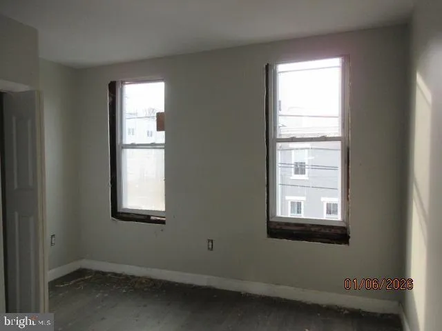 an empty room with a window