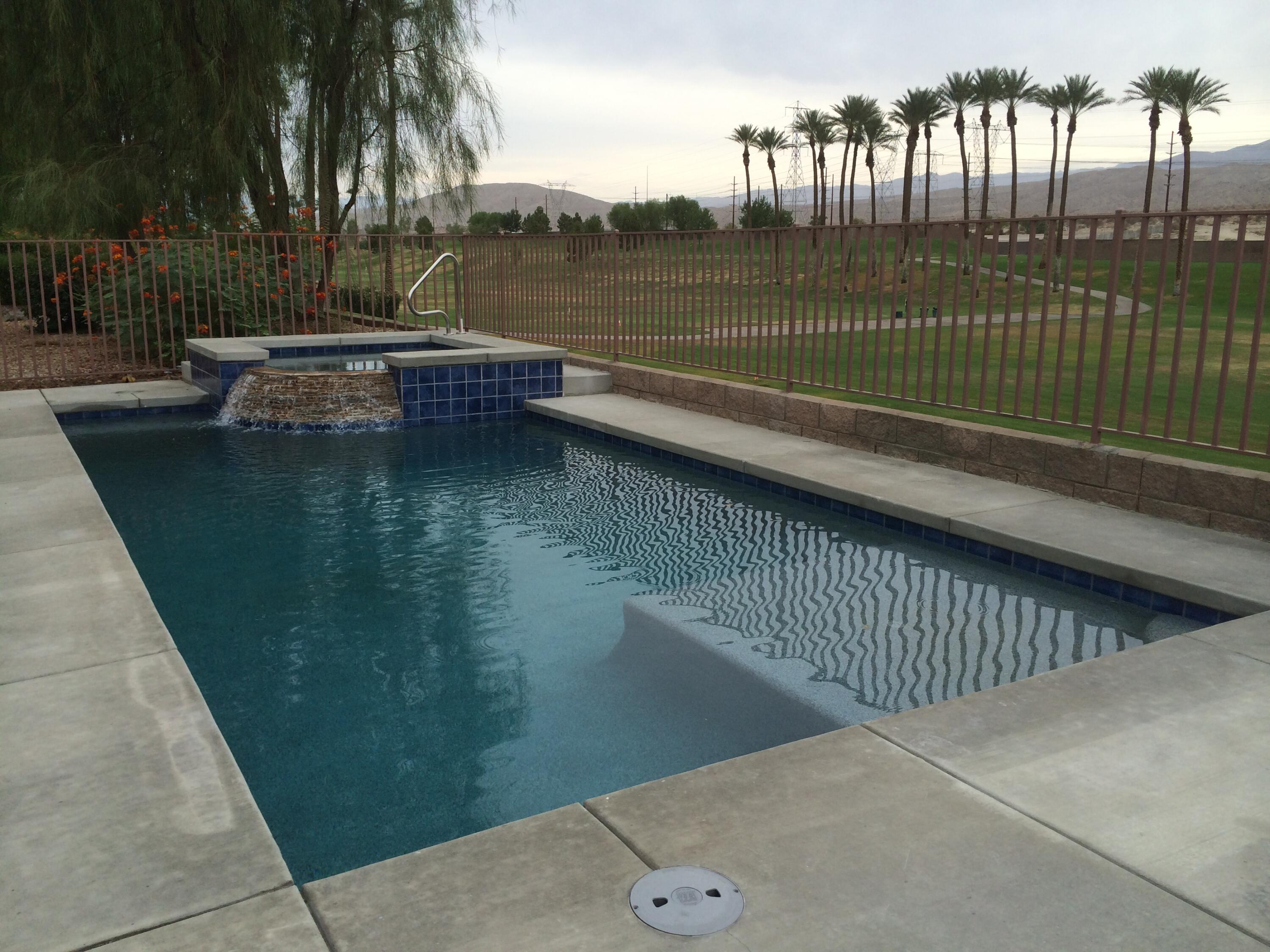 38574 Clear Sky Way Palm Desert, CA 92211 - Photo 48 of 69 a view of swimming pool with outdoor space and lake view