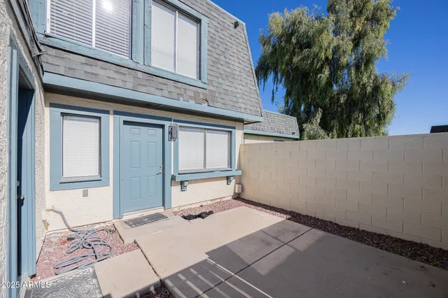 a backyard of a house