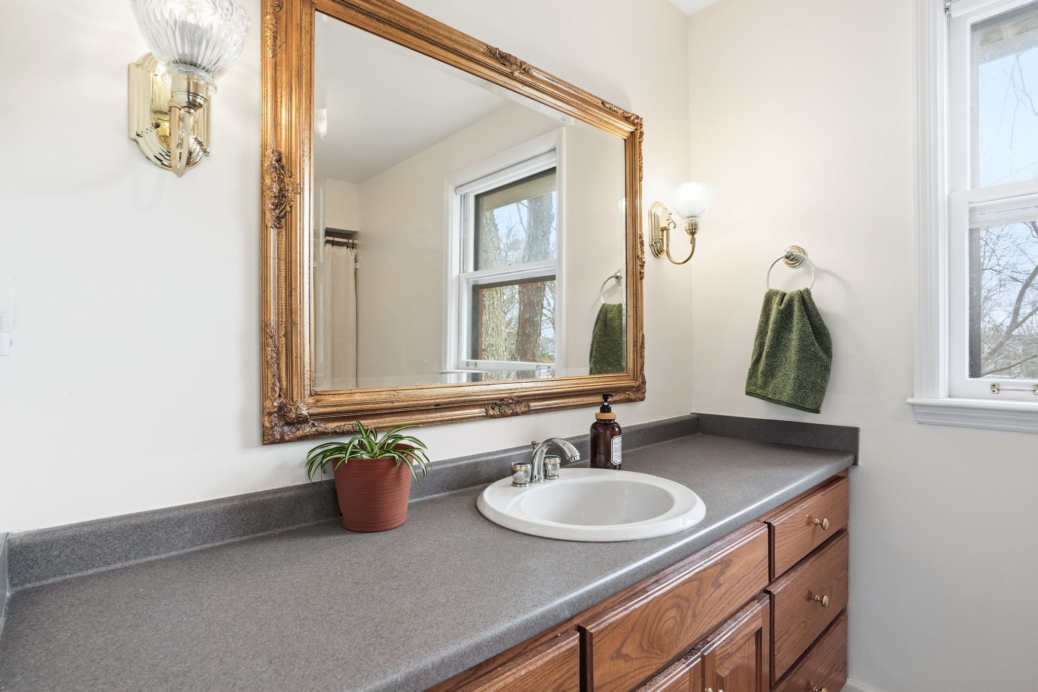 218 Spring Valley Road Hendersonville, TN 37075 - Photo 27 of 60 a bathroom with a sink and a mirror