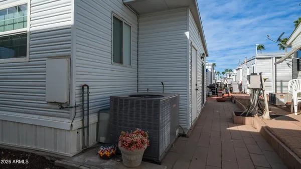 a view of a house with a patio