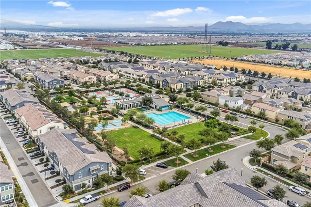 an aerial view of a city