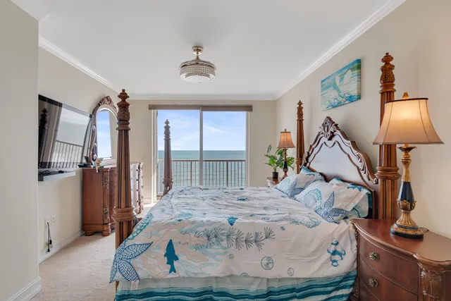 a view of a ocean from a balcony