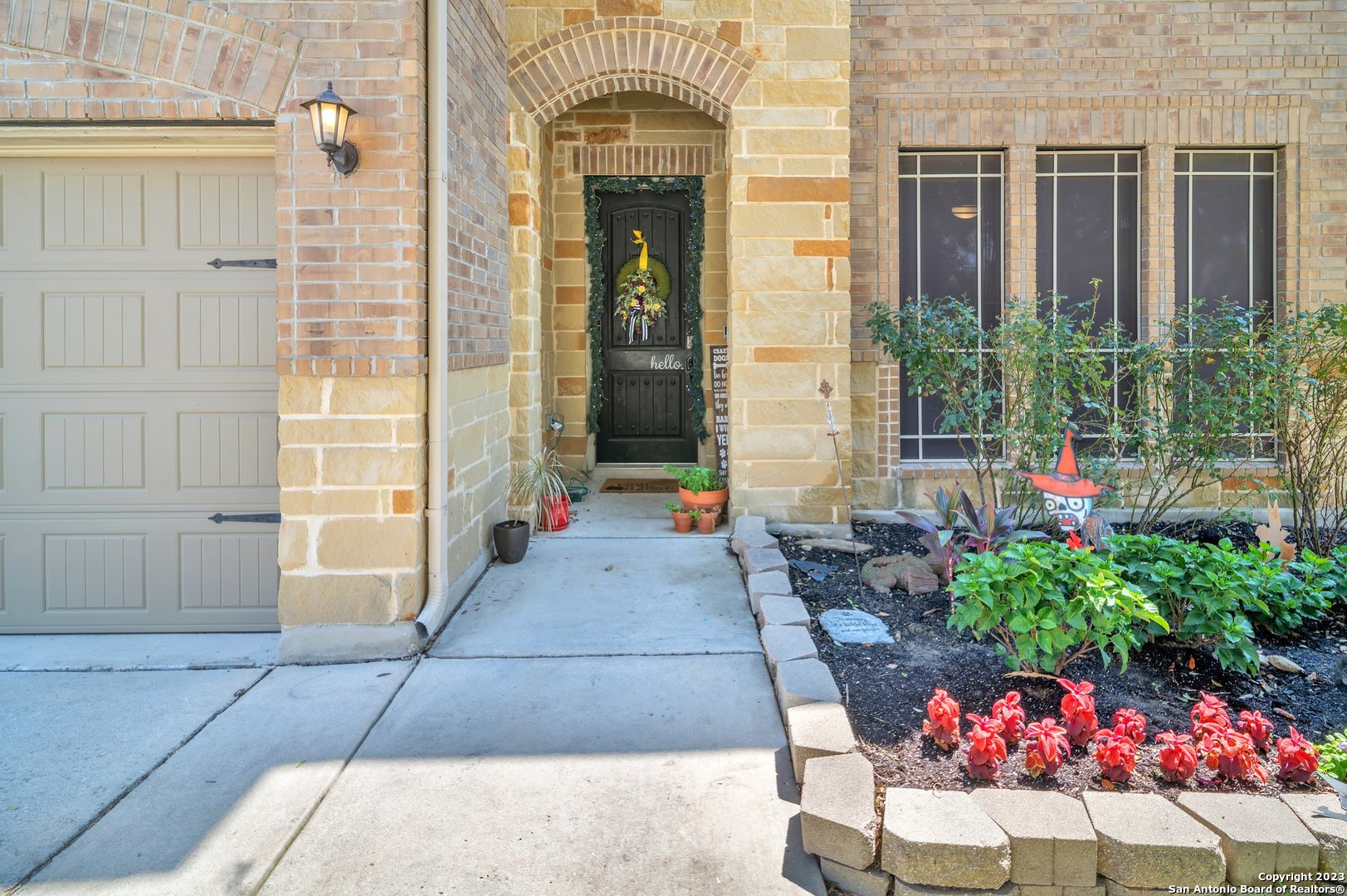 a front view of a house