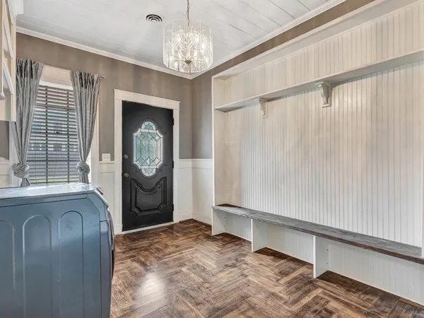 a view of a livingroom with a staircase