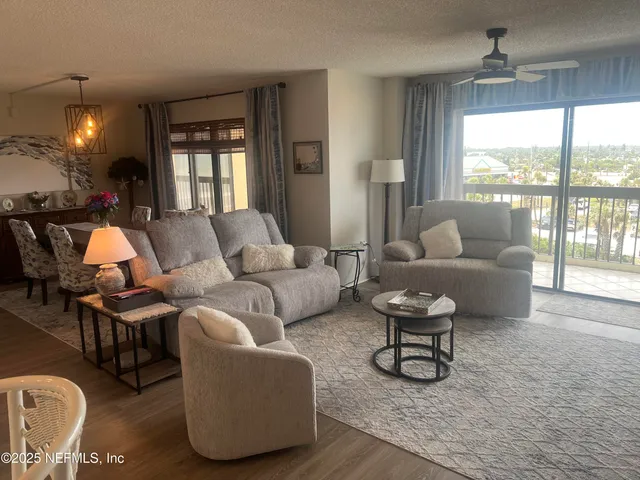 a view of dining room with wooden floor