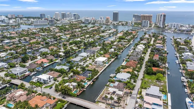 a city view with tall buildings