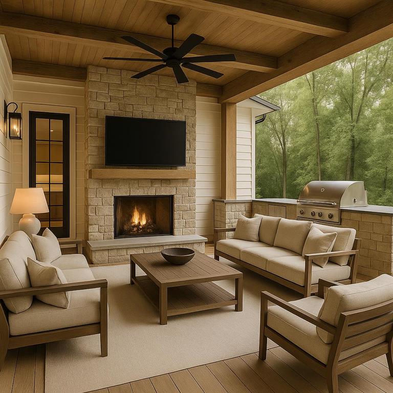 1992 Highgrove Court Decatur, GA 30033 - Photo 5 of 12 a living room with furniture and a fireplace