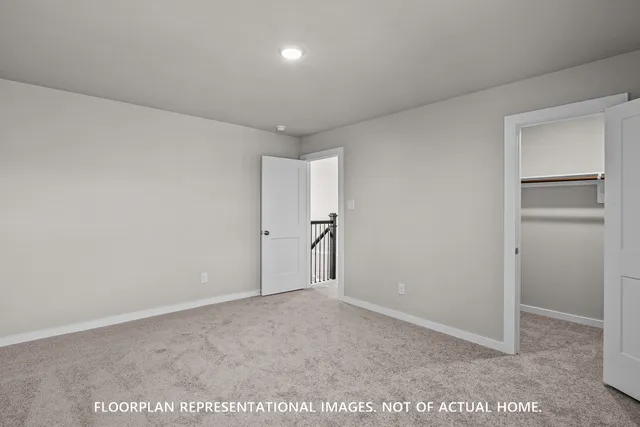 a view of a hallway with entryway