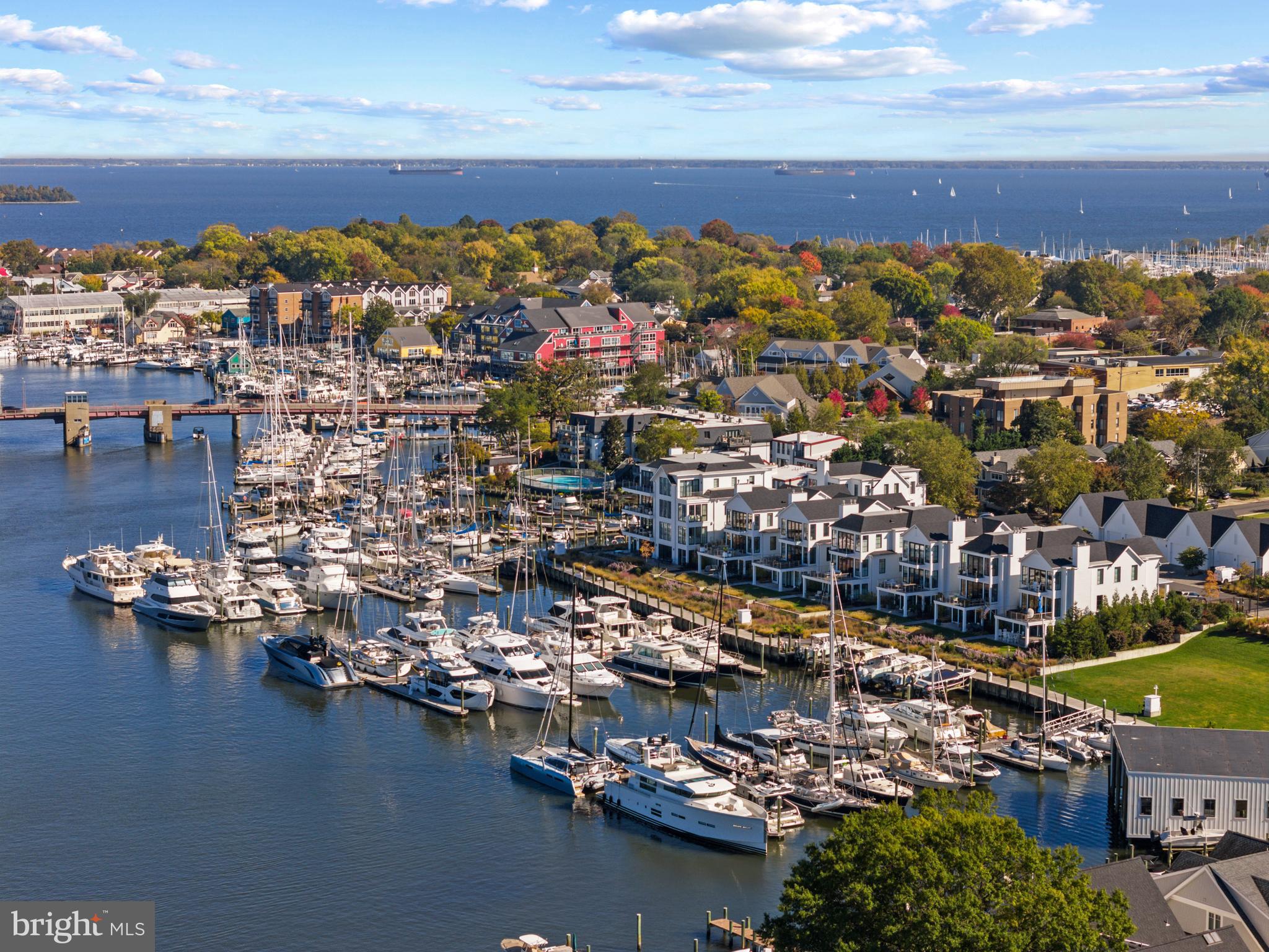 1 Shipwright Harbor Annapolis, MD 21401 - Photo 37 of 39 an aerial view of a city with lots of residential buildings ocean and mountain view in back