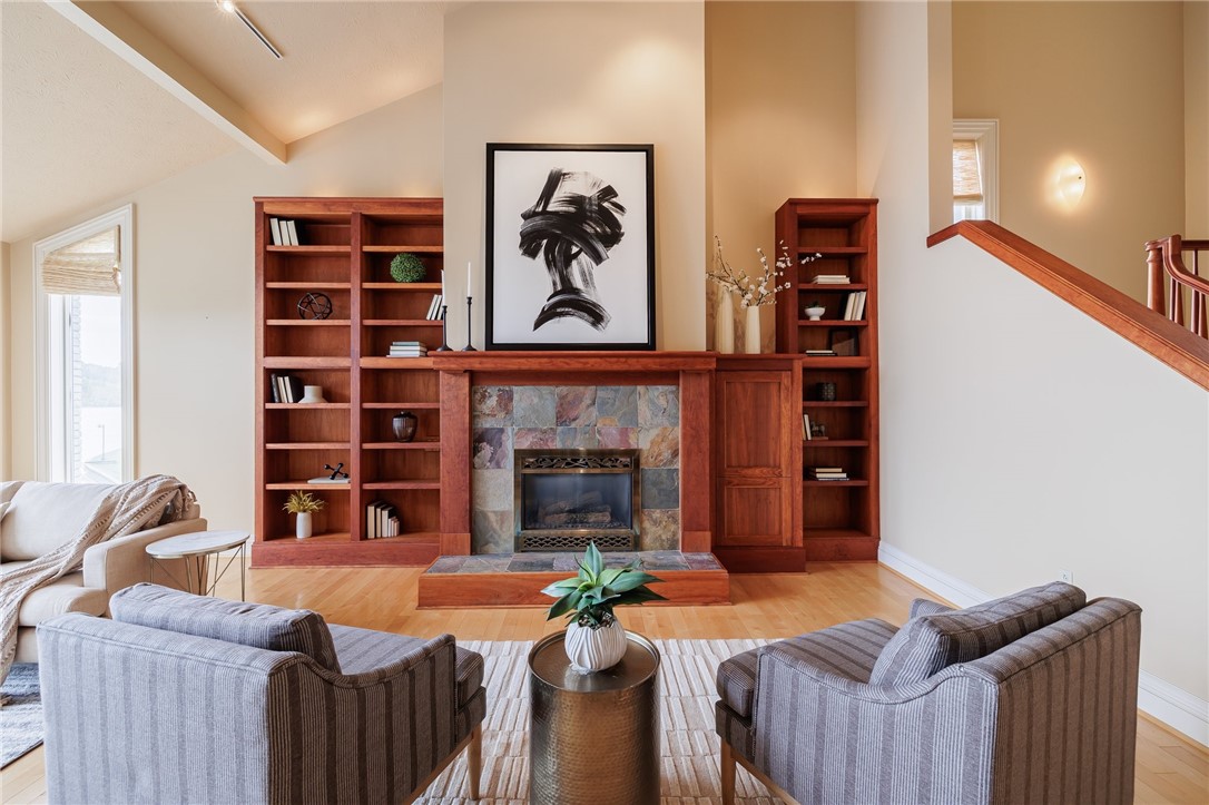 2 Bay Point Circle Irondequoit, NY 14622 - Photo 3 of 49 Gas fireplace with cherry built-ins