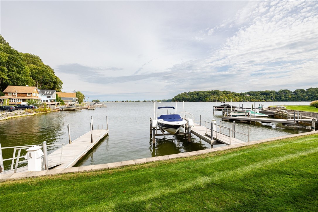 2 Bay Point Circle Irondequoit, NY 14622 - Photo 42 of 49 Permanent dock with boat hoist.