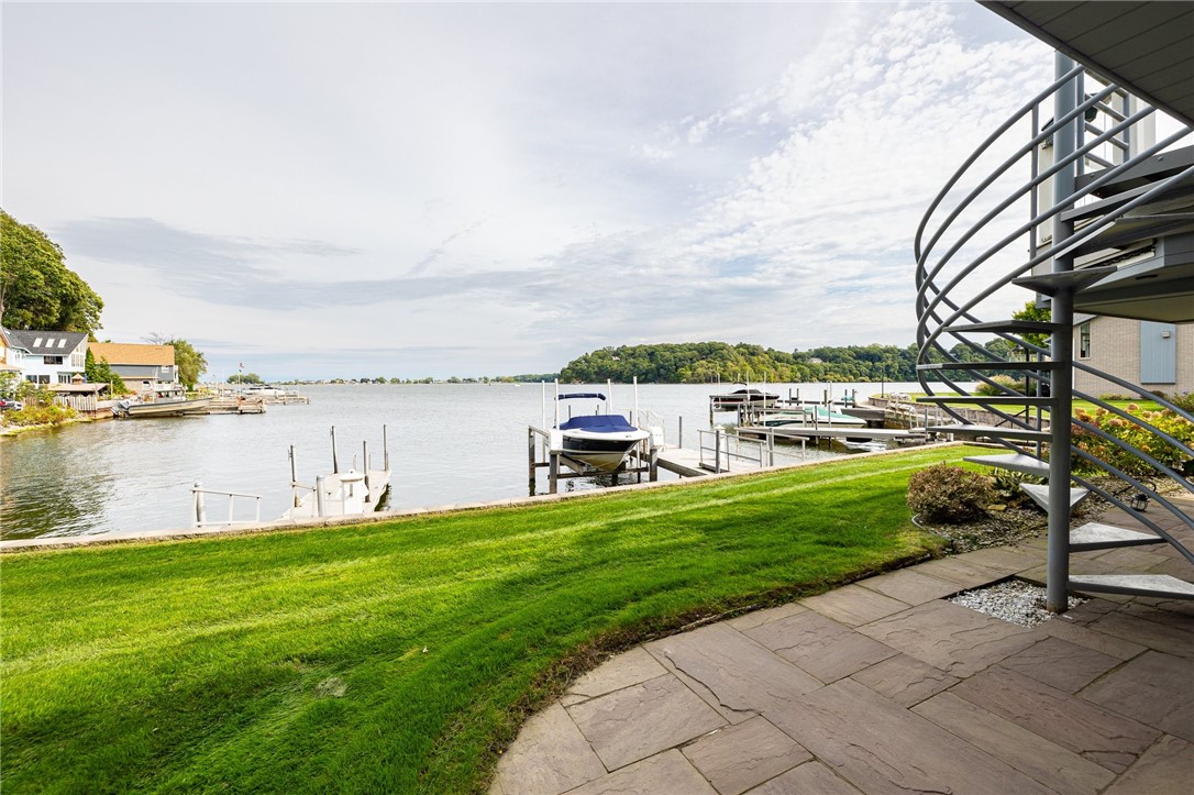 2 Bay Point Circle Irondequoit, NY 14622 - Photo 45 of 49 Spiral staircase from upper deck to ground level p