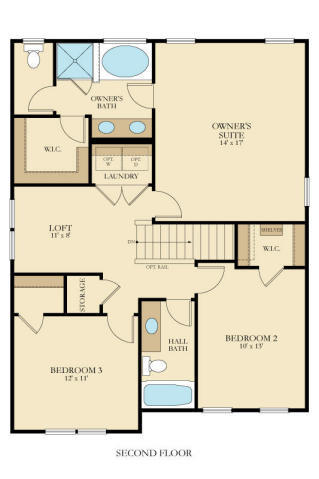 122 Lakestone Road Moncks Corner, SC 29461 - Photo 33 of 33 berkeley floorplan 2nd floor.jpg