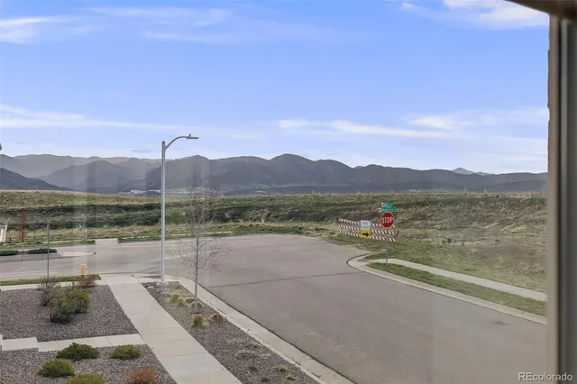 a view of a terrace with a yard