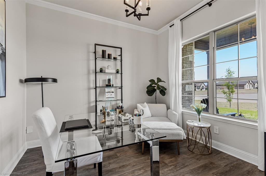 6513 Earley Way Forney, TX 75126 - Photo 18 of 36 a living room with furniture wooden floor and a large window