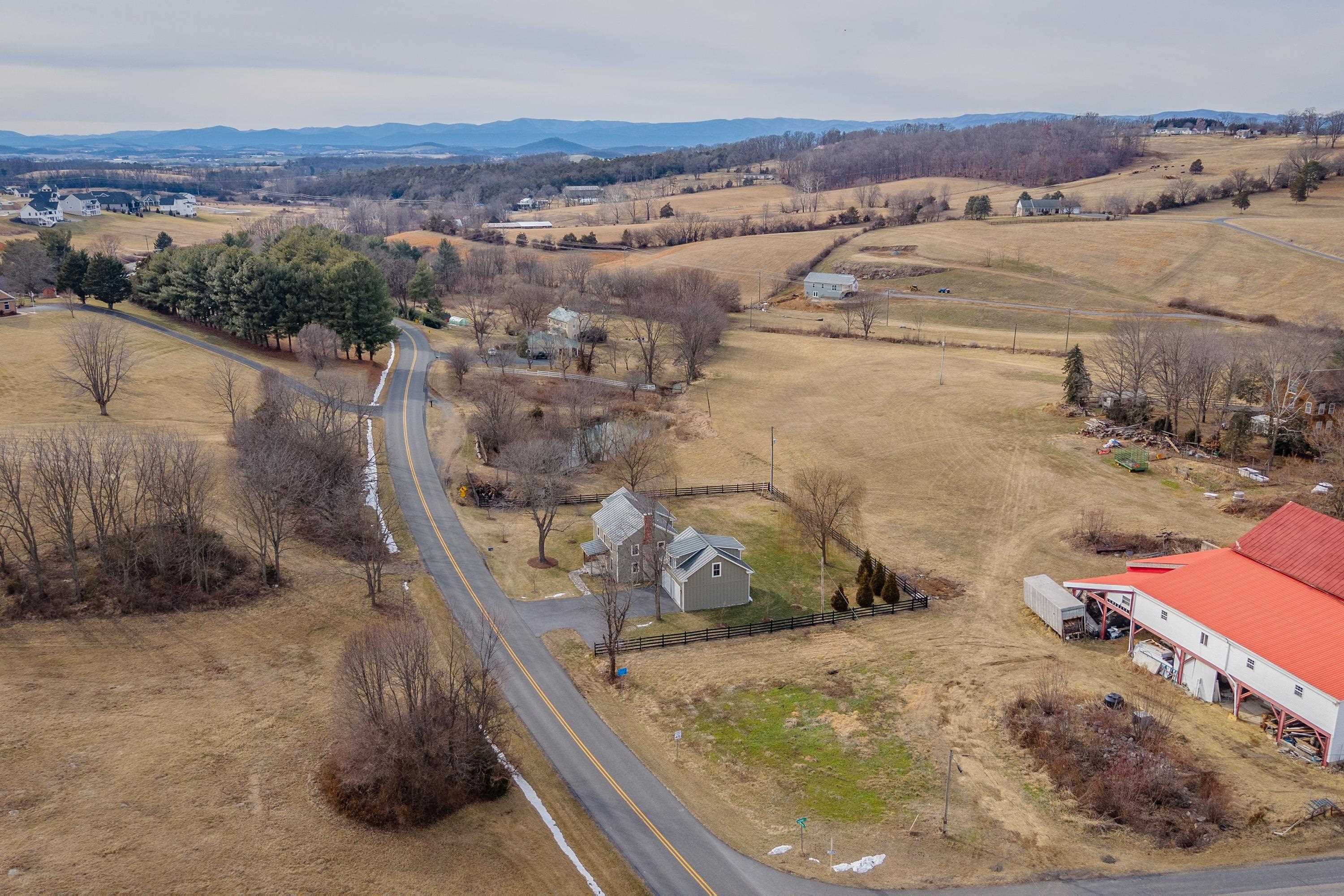 2862 Osceola Springs Road Harrisonburg, VA 22801 - Photo 65 of 75 This aerial photo highlights the large lot the house is on, the fence located around the property, the level yard area, and much more!