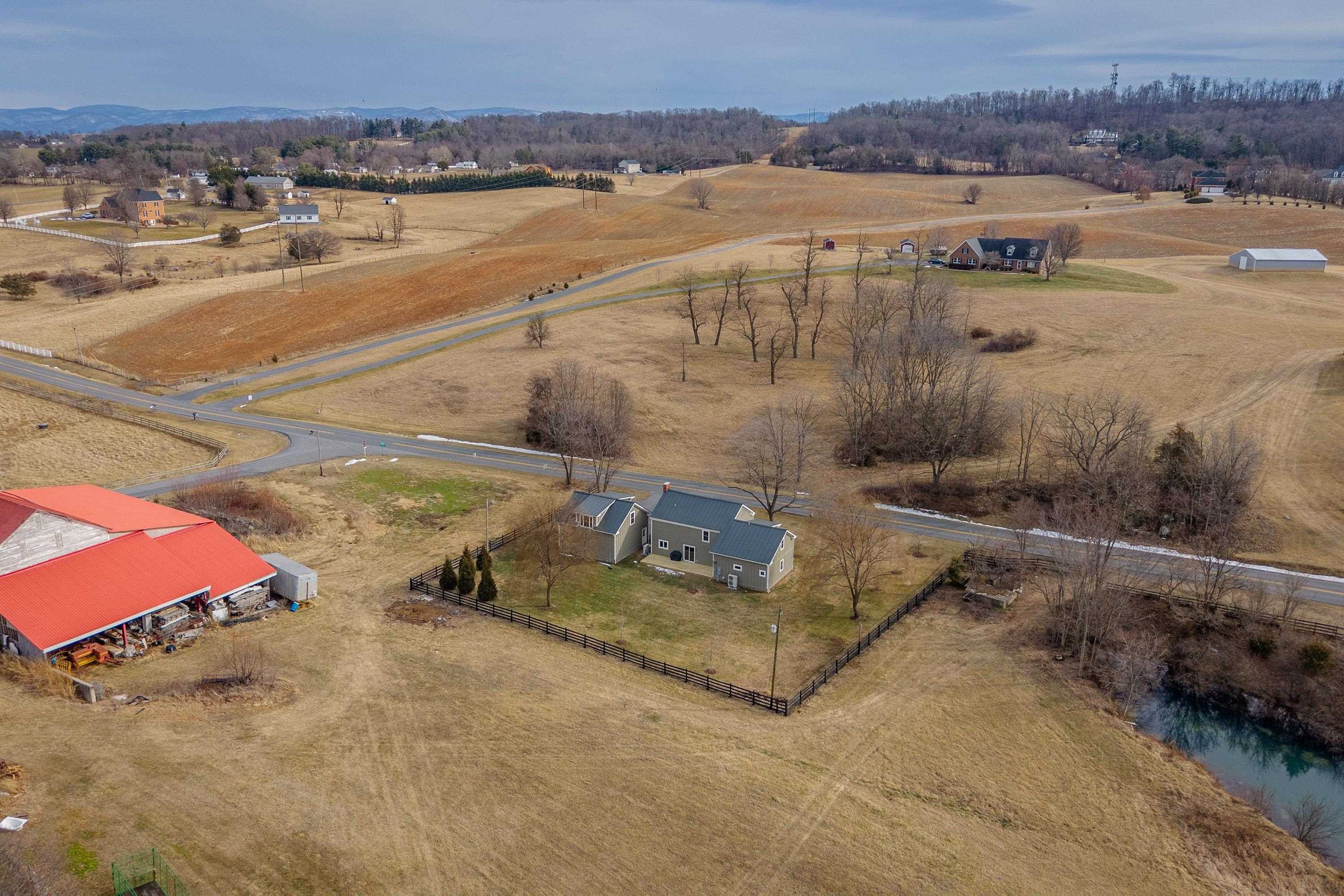 2862 Osceola Springs Road Harrisonburg, VA 22801 - Photo 67 of 75 This aerial photo highlights the large lot the house is on, the fence located around the property, the level yard area, and much more!