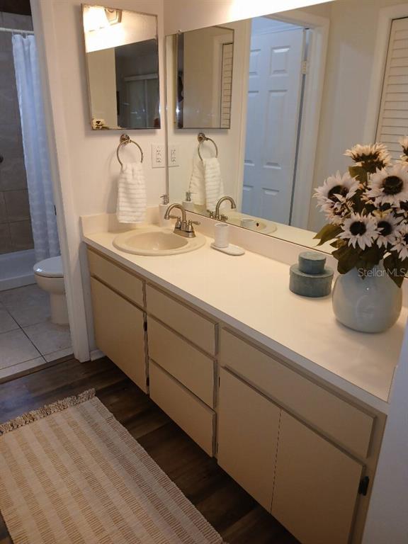 156 Devon Court Dunedin, FL 34698 - Photo 7 of 21 a bathroom with a sink and a mirror