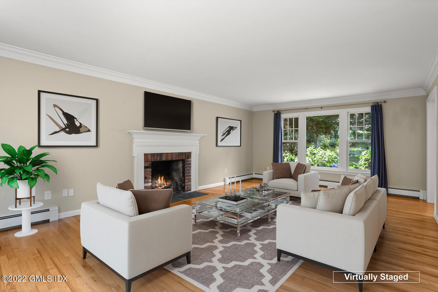 1 Sundance Drive Cos Cob, CT 06807 - Photo 4 of 50 a living room with furniture large window and a fireplace