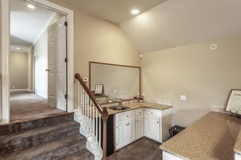 a view of a hallway with entryway
