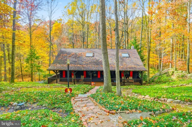 front view of a building with a yard