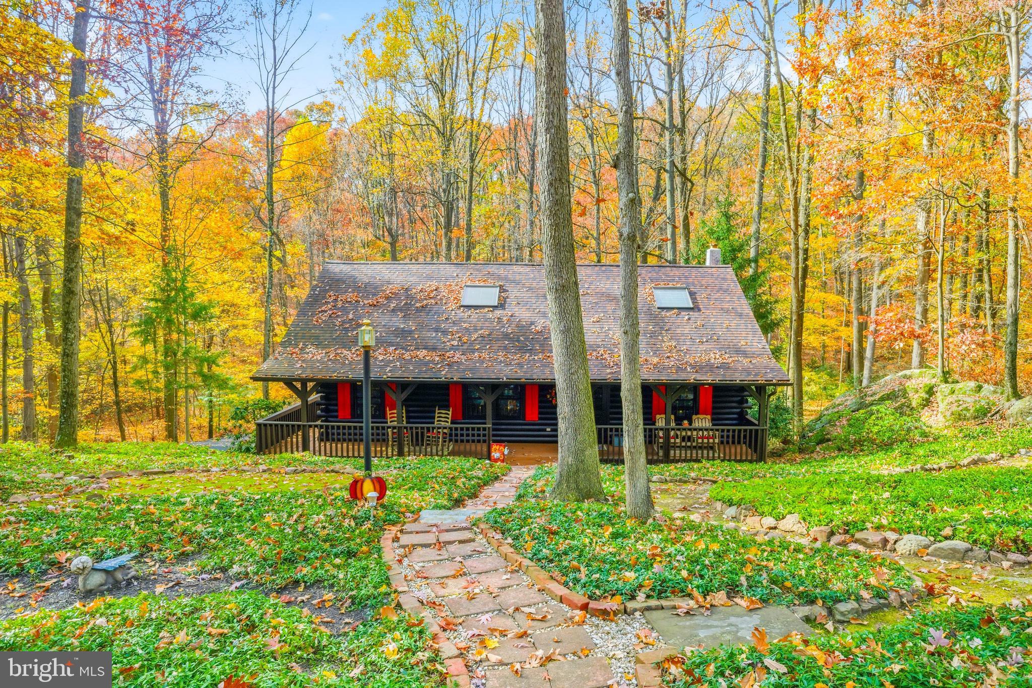front view of a building with a yard