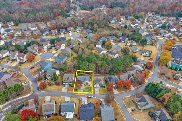 an aerial view of a city