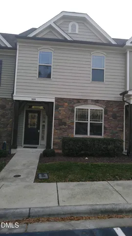 a front view of a house