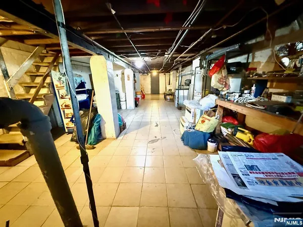 a view of a garage with stuff