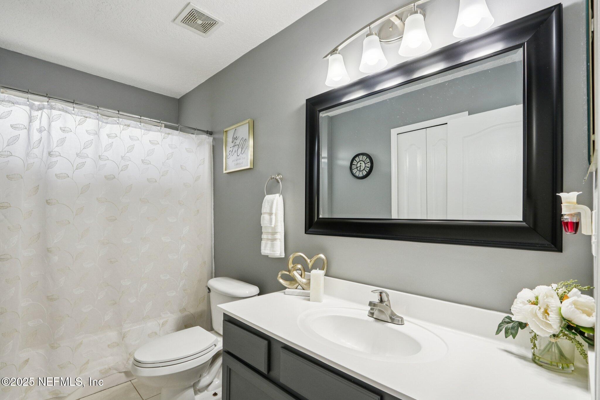 2390 Mallory Hills Road Jacksonville, FL 32221 - Photo 16 of 42 a bathroom with a sink a toilet and a mirror