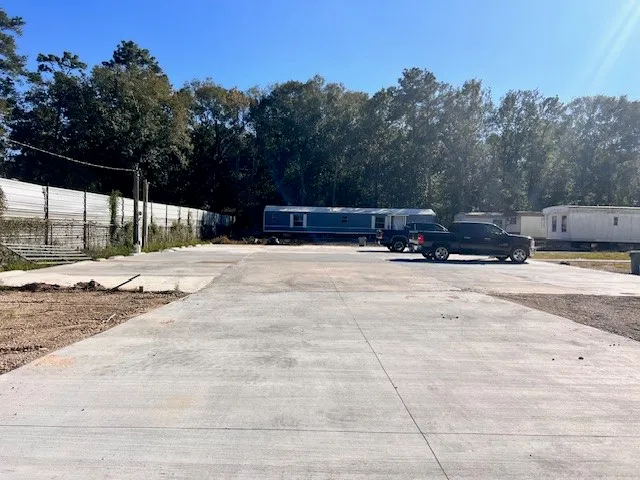 a view of outdoor space with trampoline