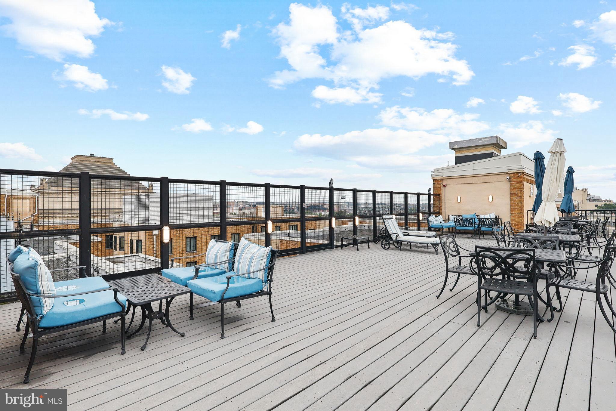 1701 16th Street Northwest, Unit 706 Washington, DC 20009 - Photo 12 of 29 Spacious rooftop retreat with skyline views.
