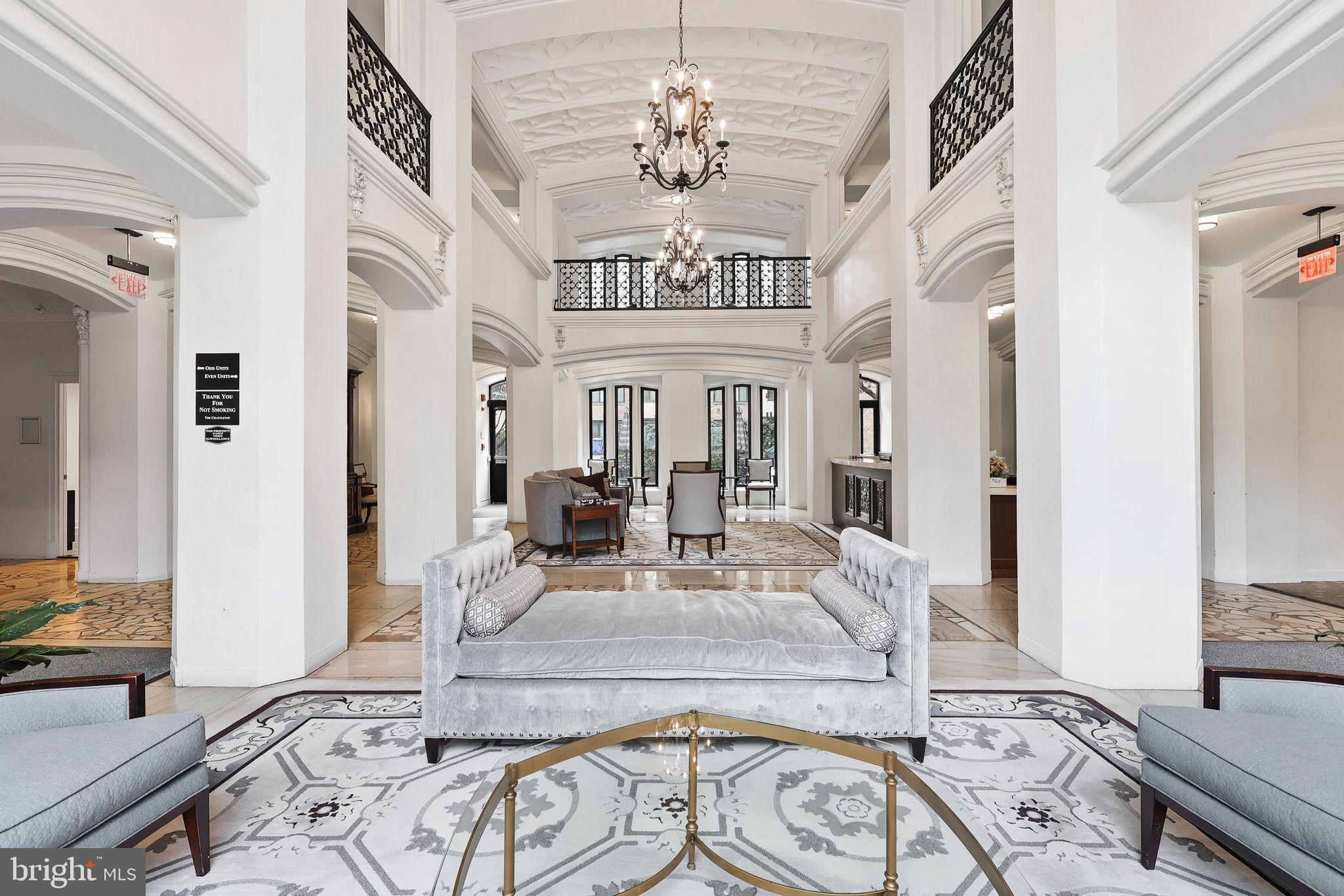 1701 16th Street Northwest, Unit 706 Washington, DC 20009 - Photo 16 of 29 Elegant foyer with grand architectural details.