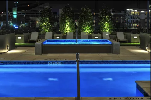 a view of a balcony with city view