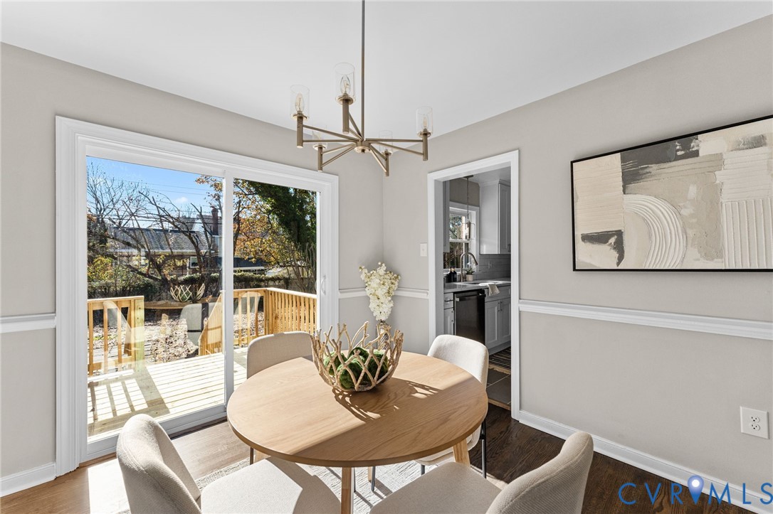 8005 Three Chopt Road Henrico, VA 23229 - Photo 6 of 28 a view of a dining room with furniture window and outside view