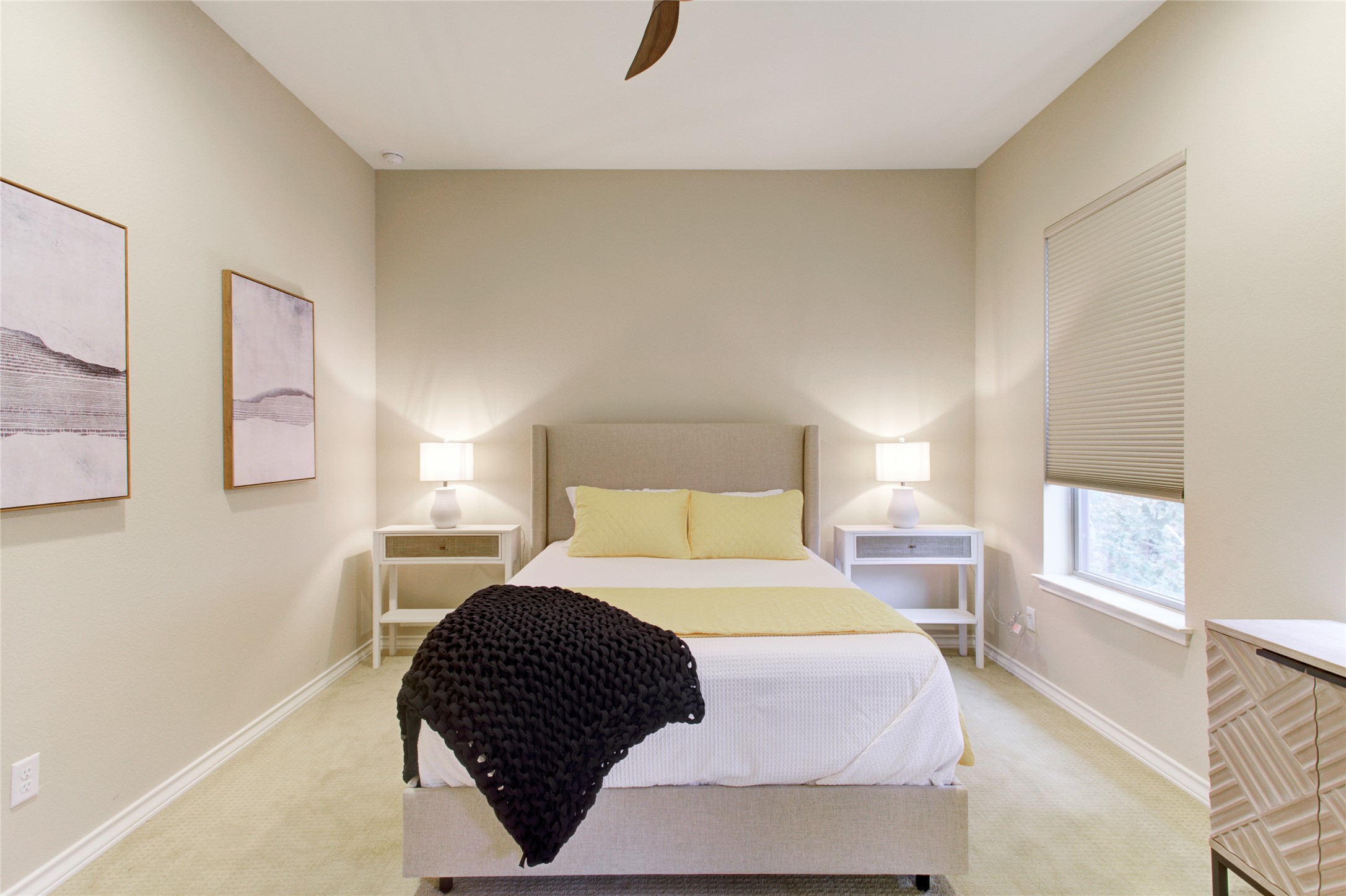 224 Adams Street Georgetown, TX 78628 - Photo 26 of 34 a bedroom with a bed two lamps and a large window