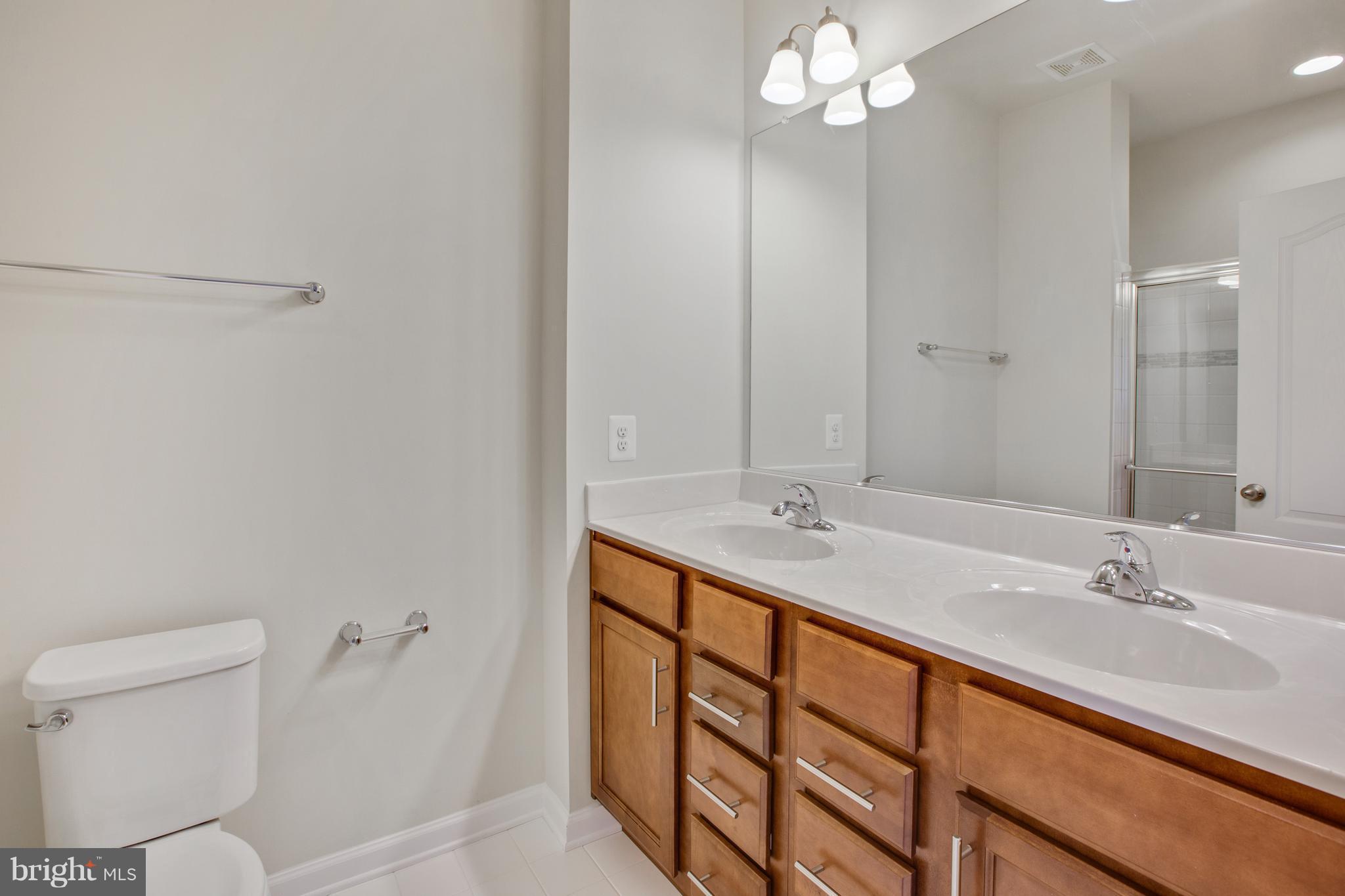 7873 Wormans Mill Road Frederick, MD 21701 - Photo 19 of 30 a bathroom with a sink a toilet and a mirror