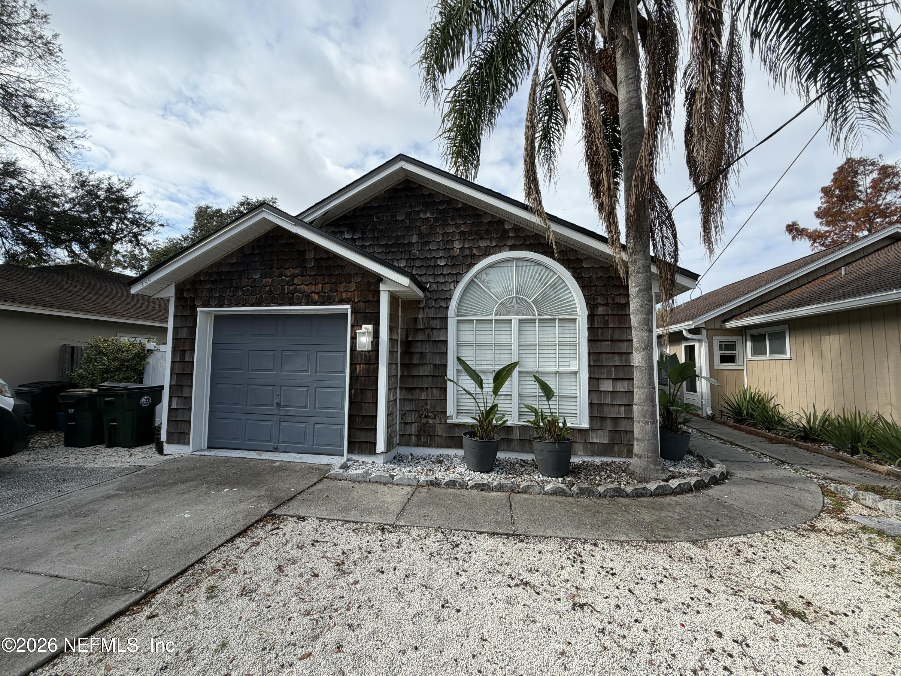 a front view of a house