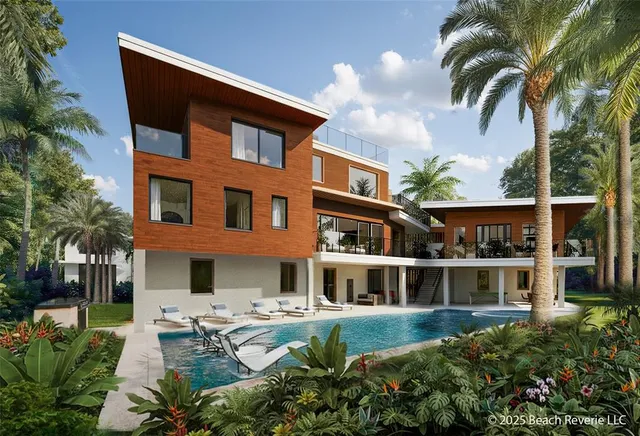 a house view with a garden space