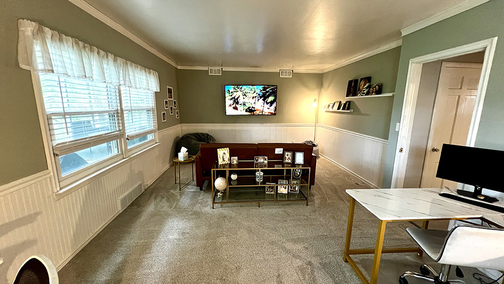 644 Genesee Avenue Morrison, IL 61270 - Photo 19 of 52 a view of a workspace with furniture and a window
